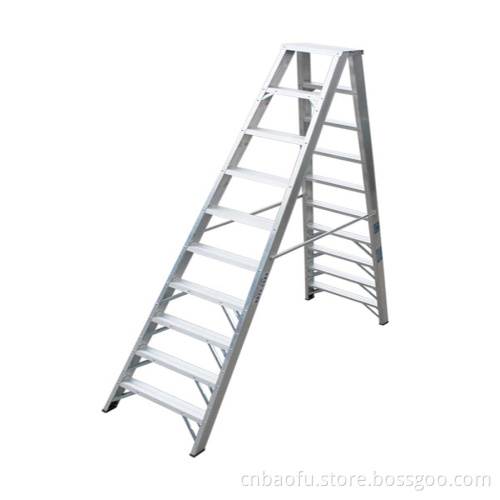 (375LBS) Aluminum Alloy Double-Side 10-Step Ladder